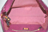 Authentic FENDI Zucca Vintage Shoulder Tote Bag PVC Leather Brown Black 6608I