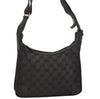 Authentic GUCCI Shoulder Hand Bag Purse GG Canvas Leather 0014206 Black 6608J