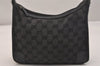 Authentic GUCCI Shoulder Hand Bag Purse GG Canvas Leather 0014206 Black 6608J