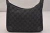 Authentic GUCCI Shoulder Hand Bag Purse GG Canvas Leather 0014206 Black 6608J