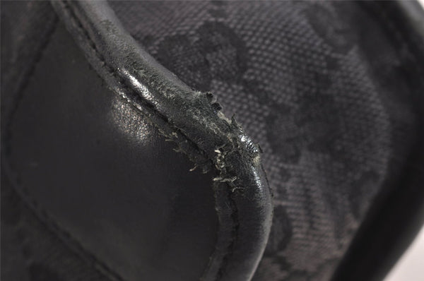 Authentic GUCCI Shoulder Hand Bag Purse GG Canvas Leather 0014206 Black 6608J