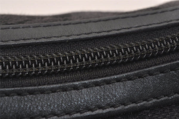 Authentic GUCCI Shoulder Hand Bag Purse GG Canvas Leather 0014206 Black 6608J