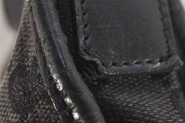 Authentic GUCCI Shoulder Hand Bag Purse GG Canvas Leather 0014206 Black 6608J