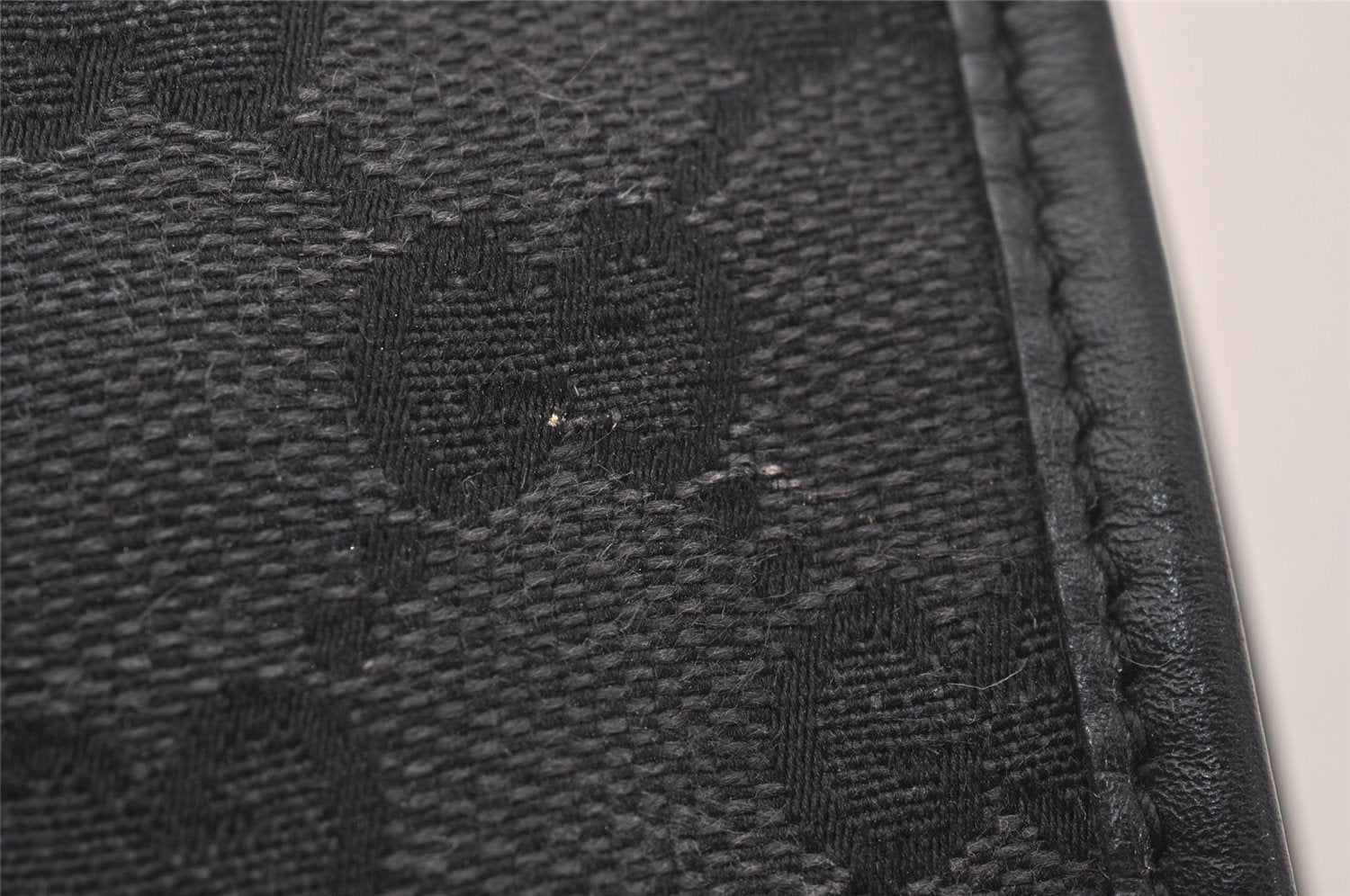 Authentic GUCCI Shoulder Hand Bag Purse GG Canvas Leather 0014206 Black 6608J