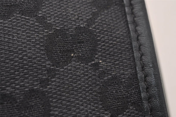 Authentic GUCCI Shoulder Hand Bag Purse GG Canvas Leather 0014206 Black 6608J