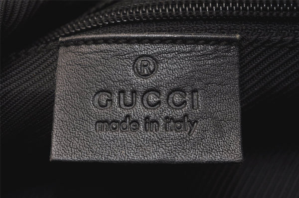 Authentic GUCCI Shoulder Hand Bag Purse GG Canvas Leather 0014206 Black 6608J
