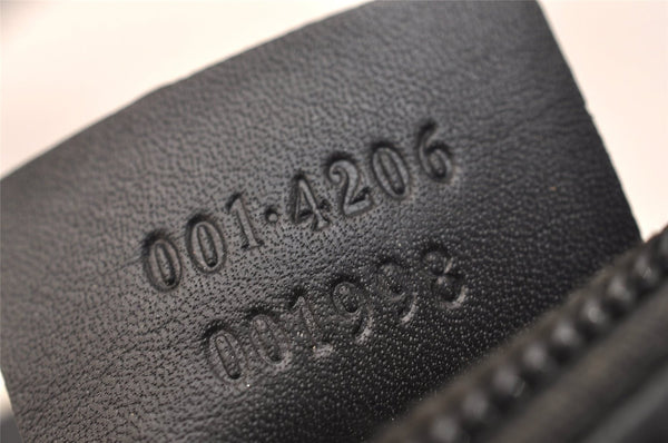 Authentic GUCCI Shoulder Hand Bag Purse GG Canvas Leather 0014206 Black 6608J