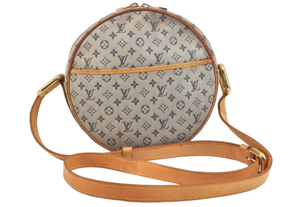 Auth Louis Vuitton Monogram Mini Jeanne GM Shoulder Cross Bag M92000 Blue 6608K