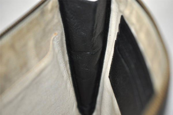 Authentic GUCCI GG Marmont Clutch Hand Bag Purse Leather 475317 Black 6609I