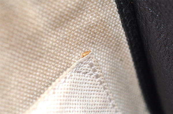 Authentic GUCCI GG Marmont Clutch Hand Bag Purse Leather 475317 Black 6609I