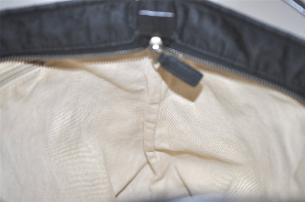 Authentic GUCCI Shoulder Cross Body Bag GG Nylon Leather 308840 Black Junk 6610I