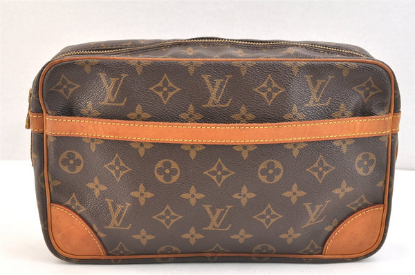 Authentic Louis Vuitton Monogram Compiegne 28 Clutch Hand Bag M51845 LV 6610K