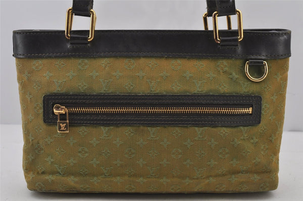 Auth Louis Vuitton Monogram Mini Lucille PM Hand Bag Green Khaki M92682 LV 6612J