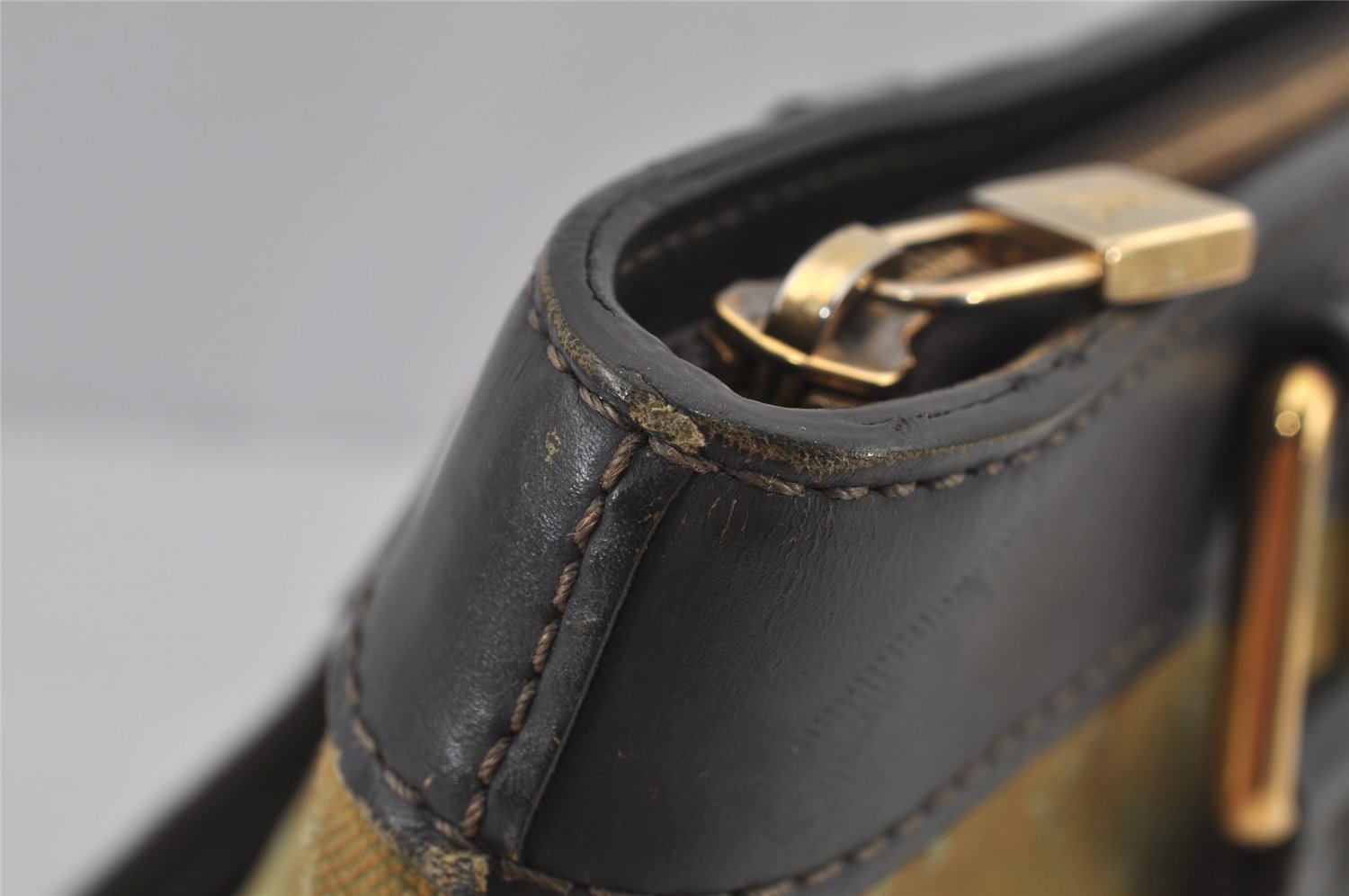 Auth Louis Vuitton Monogram Mini Lucille PM Hand Bag Green Khaki M92682 LV 6612J