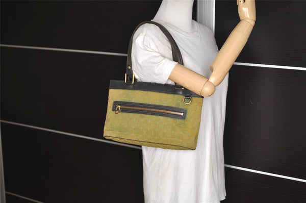 Auth Louis Vuitton Monogram Mini Lucille PM Hand Bag Green Khaki M92682 LV 6612J