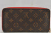 Authentic Louis Vuitton Monogram Zippy Wallet Long Purse Red M62402 LV 6614J