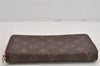 Authentic Louis Vuitton Monogram Zippy Wallet Long Purse Red M62402 LV 6614J