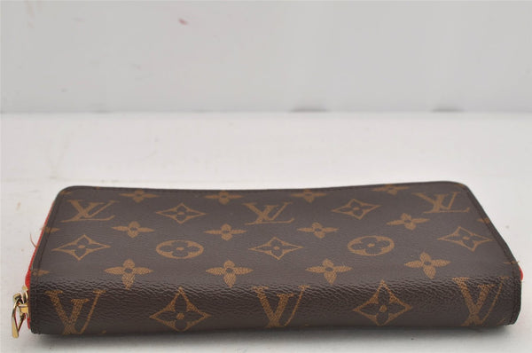 Authentic Louis Vuitton Monogram Zippy Wallet Long Purse Red M62402 LV 6614J