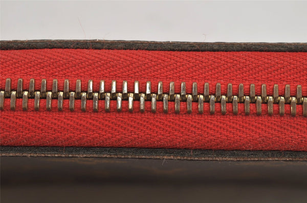 Authentic Louis Vuitton Monogram Zippy Wallet Long Purse Red M62402 LV 6614J