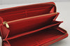 Authentic Louis Vuitton Monogram Zippy Wallet Long Purse Red M62402 LV 6614J