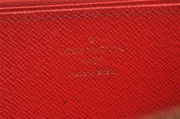 Authentic Louis Vuitton Monogram Zippy Wallet Long Purse Red M62402 LV 6614J