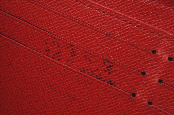 Authentic Louis Vuitton Monogram Zippy Wallet Long Purse Red M62402 LV 6614J