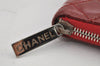 Authentic CHANEL Brilliant Enamel Matelasse Long Wallet Purse Bordeaux Red 6615J