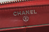 Authentic CHANEL Brilliant Enamel Matelasse Long Wallet Purse Bordeaux Red 6615J