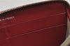 Authentic CHANEL Brilliant Enamel Matelasse Long Wallet Purse Bordeaux Red 6615J