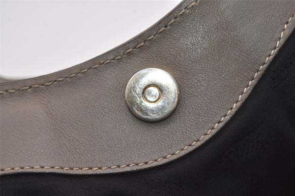 Authentic GUCCI Guccissima Sukey Shoulder Tote Bag GG Leather 211944 Gray 6616I