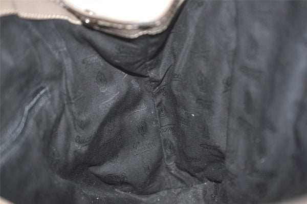 Authentic GUCCI Guccissima Sukey Shoulder Tote Bag GG Leather 211944 Gray 6616I