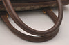 Authentic GUCCI Web Sherry Line Hand Boston Bag GG PVC Leather Brown 6617J