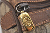 Authentic GUCCI Web Sherry Line Hand Boston Bag GG PVC Leather Brown 6617J