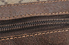Authentic GUCCI Web Sherry Line Hand Boston Bag GG PVC Leather Brown 6617J