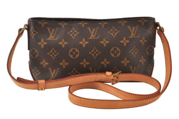 Authentic Louis Vuitton Monogram Trotteur Shoulder Cross Bag M51240 LV 6618K