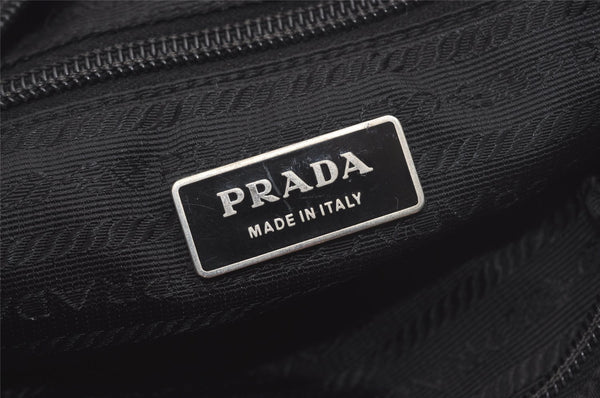 Authentic PRADA Nylon Tessuto Saffiano Leather Shoulder Cross Bag Black 6619I