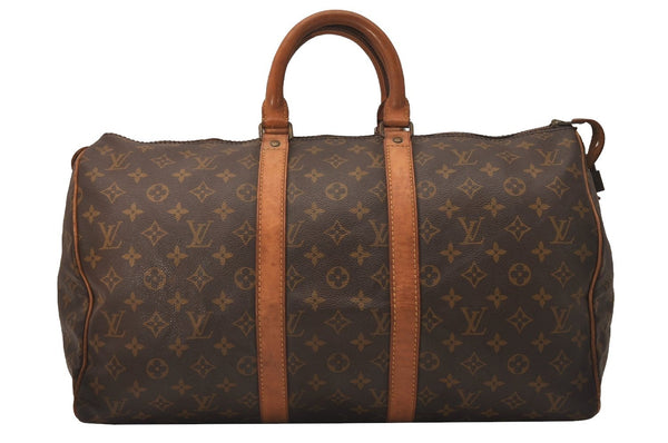 Authentic Louis Vuitton Monogram Keepall 45 Travel Boston Bag Old Model LV 6621J