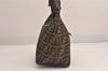 Authentic FENDI Vintage Zucca Shoulder Hand Bag Purse Canvas Leather Brown 6621M