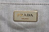 Authentic PRADA Vintage Canapa M Denim 2Way Shoulder Hand Bag White 6622I