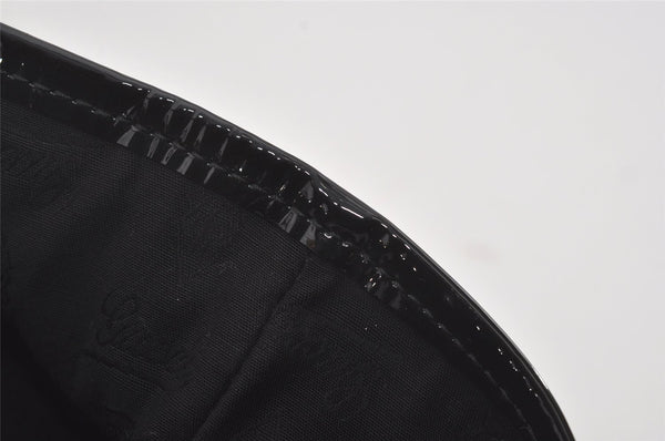 Authentic GUCCI Jolie Shoulder Tote Bag GG Canvas Enamel 211975 Black 6624I