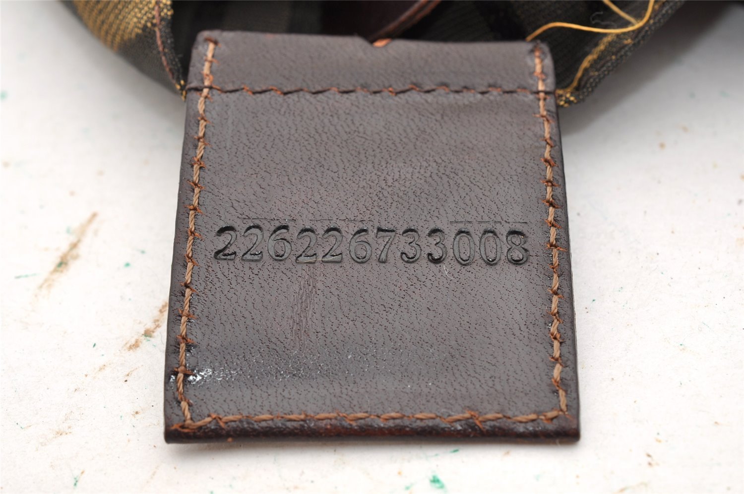 Authentic FENDI Vintage Zucca Shoulder Hand Bag Purse Nylon Leather Brown 6625I