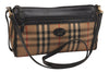 Authentic Burberrys Nova Check Shoulder Cross Bag Canvas Leather Beige 6625J