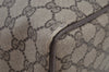 Authentic GUCCI Web Sherry Line Hand Boston Bag GG PVC Leather Brown 6626J