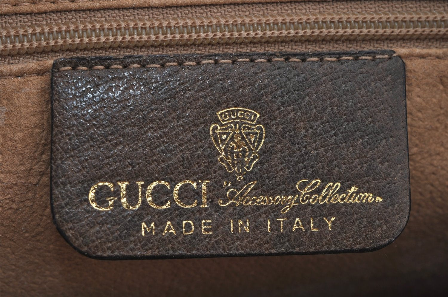 Authentic GUCCI Web Sherry Line Hand Boston Bag GG PVC Leather Brown 6626J