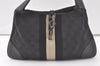 Authentic GUCCI Sherry Line Kandinsky Shoulder Bag GG Canvas Leather Black 6626K