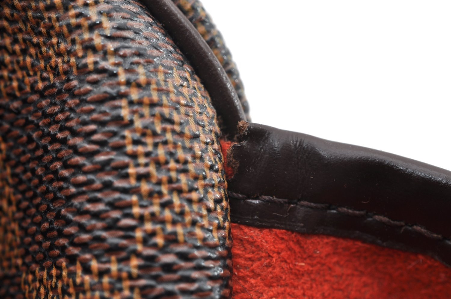 Authentic Louis Vuitton Damier Pochette Ipanema Shoulder Bag N51296 Junk 6627I