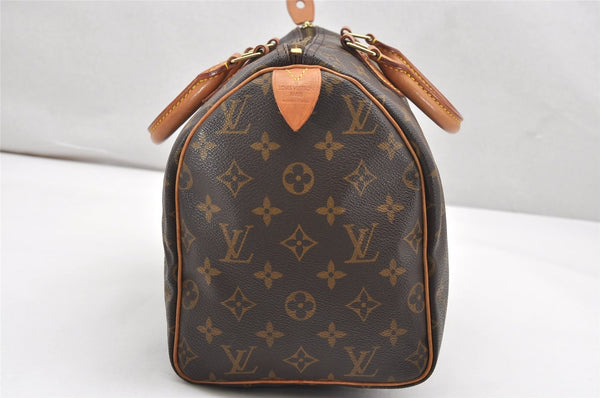 Authentic Louis Vuitton Monogram Speedy 30 Hand Boston Bag M41526 LV 6627K