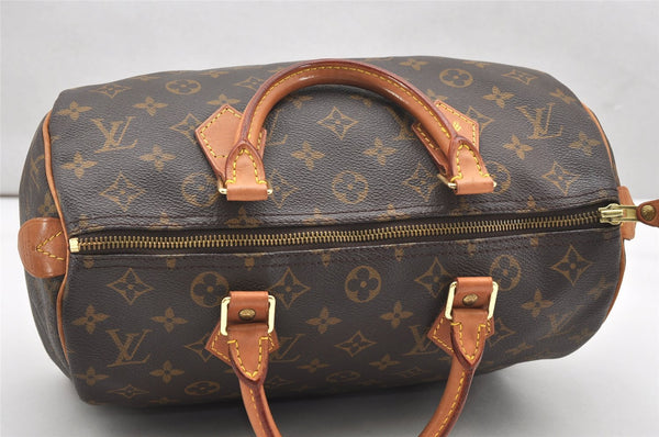 Authentic Louis Vuitton Monogram Speedy 30 Hand Boston Bag M41526 LV 6627K