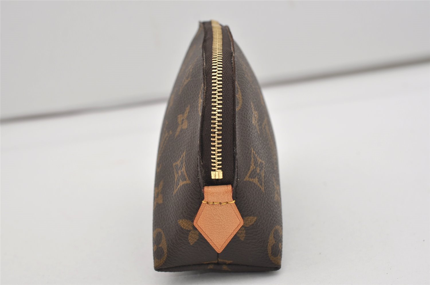 Authentic Louis Vuitton Monogram Pochette Cosmetic Pouch M47515 LV 6628I