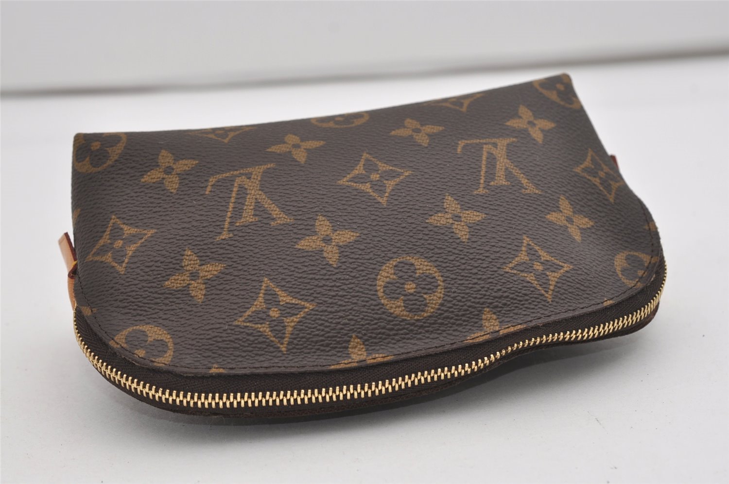 Authentic Louis Vuitton Monogram Pochette Cosmetic Pouch M47515 LV 6628I